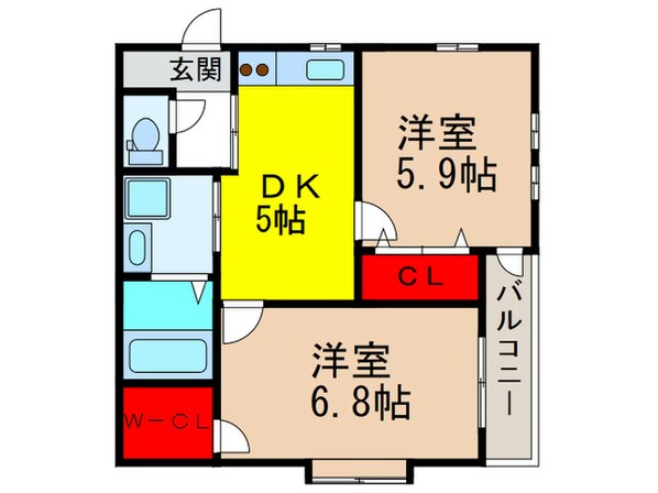 フランボワーズ豊中の物件間取画像